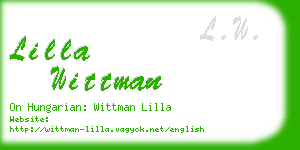 lilla wittman business card